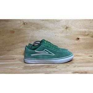 Lakai Manchester Select Skate Green Suede Shoes Men's Size 9.5